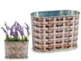 Ibergarden Macetero Metal Ovalado Haut Grand Osier Assortis 12.7x15x23.5 cm (Set de 24)