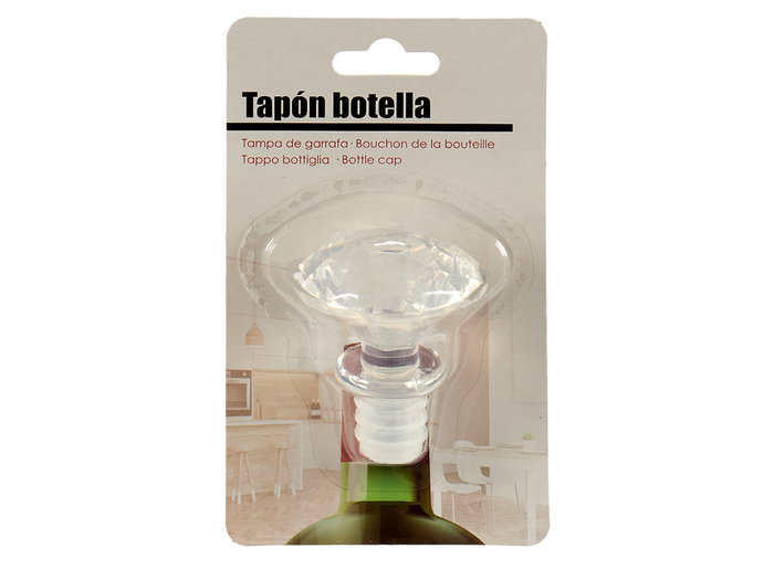 Arte Regal Bouchon de Bouteille Diamant Transparent 4,5 x 8,5 x 14,5 cm (Set de 48)