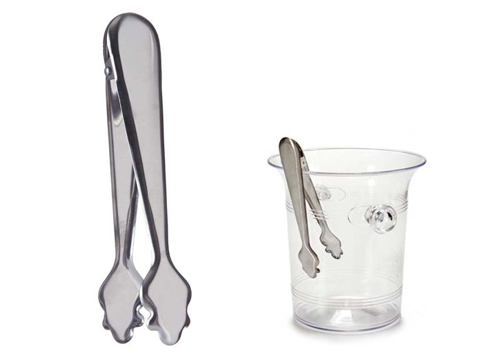 Kinvara Pince à glace en acier inoxydable 18 cm argentée