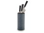 Kinvara Tacoma Bloc couteaux 5 pièces avec manche noir 11x36x11 cm Gris Acier inoxydable (Set de 6)