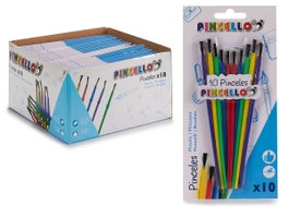 PINCELLO Jeu de 10 pinceaux de peinture