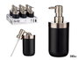 Berilo Dosificateur Noir Argenté 350ml Plastique 9x17x8cm (Set de 12)