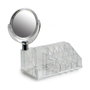 BERILO Organisateur avec miroir 16 compartiments, Transparent