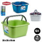 Stefanplast Panier en plastique carré 13L avec anses assortis 36x18x36 cm (Set de 48)