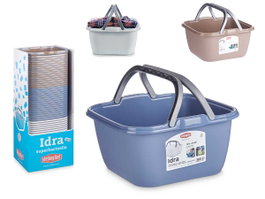 Stefanplast Panier en plastique carré 13L avec anses assortis 36x18x36 cm (Set de 48)