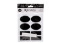 Kinvara Set de 16 Autocollants Ardoise et Craie, 14 x 22,5 x 2 cm, Noir (Set de 72)