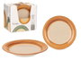 VESSIA Plat à dessert en grès CENEFA 3D Beige-Marron 19cm