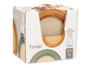 VESSIA Plat à dessert en grès CENEFA 3D Beige-Marron 19cm