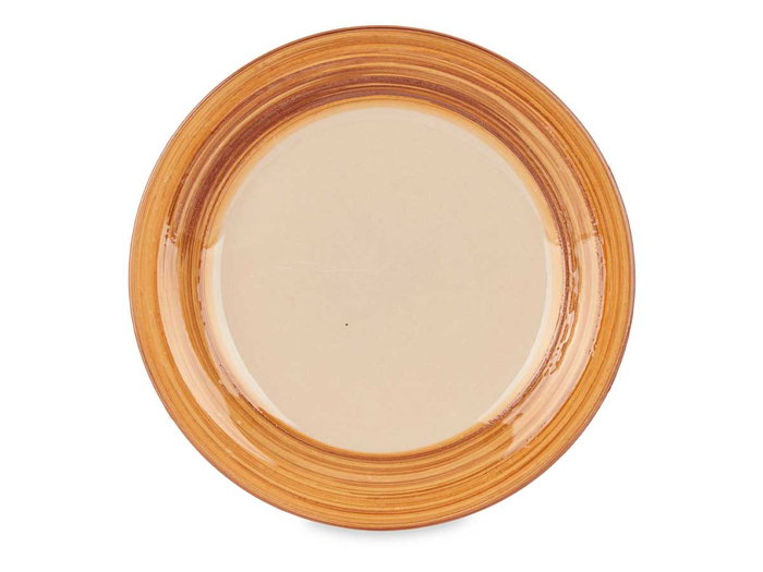 VESSIA Plat à dessert en grès CENEFA 3D Beige-Marron 19cm