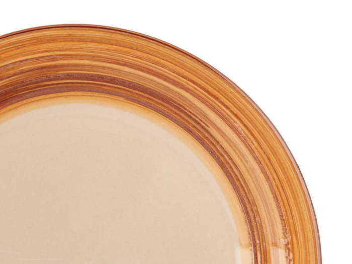 VESSIA Plat à dessert en grès CENEFA 3D Beige-Marron 19cm
