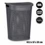 KIPIT Panier à linge avec couvercle 60L Anthracite