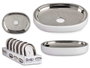 Berilo Porte-savon Blanc et Argenté 13x2.5x9.5 cm Plastique (Set de 12)