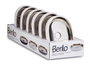Berilo Porte-savon Blanc et Argenté 13x2.5x9.5 cm Plastique (Set de 12)