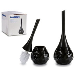 BERILO Porte-brosse de toilettes en céramique forme moderne gris