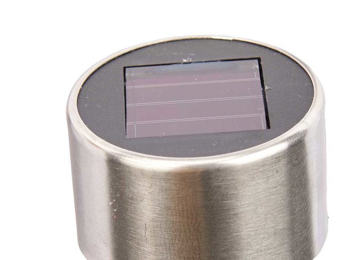 Ibergarden Balise Solaire Plastique Acier Inoxydable 4.5x22x4.5 cm Transparente Argent (Set de 36)