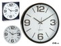 Giftdecor Horloge Rond 40 cm Lisse Blanc Noir Plastique Verre Piles Non Incluses (Set de 6)