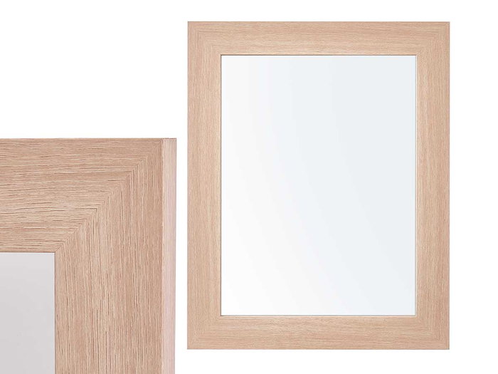 Giftdecor Miroir 39x49 cm Cadre Marron en MDF et Verre (Set de 6)