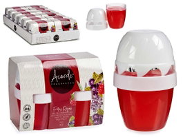 Acorde Lot de 2 Désodorisants Gel 140 g x 2 Parfum Fruits Rouges 14 x 10,5 x 7 cm (Set de 24)