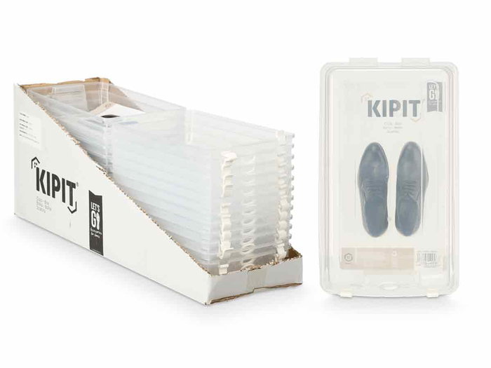 Kipit Boîte de Rangement pour Chaussures Homme Transparente 21 x 13 x 37 cm Plastique (Set de 12)