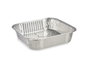 Kinvara Set 6 Bandejas Carrées en Aluminium 20x6x20 cm Argent (Set de 24)