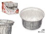 Kinvara Lot de 10 Moules à Flan Ronde en Aluminium 8x8x8 cm - Argenté (Set de 24)