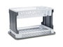 KINVARA Escurreplato Plastico 2 Pisos Rattan Blanco-Gris