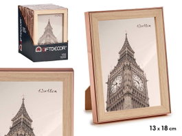 GIFTDECOR Porte-photo Cuivre Couleur Bois 13x18cm