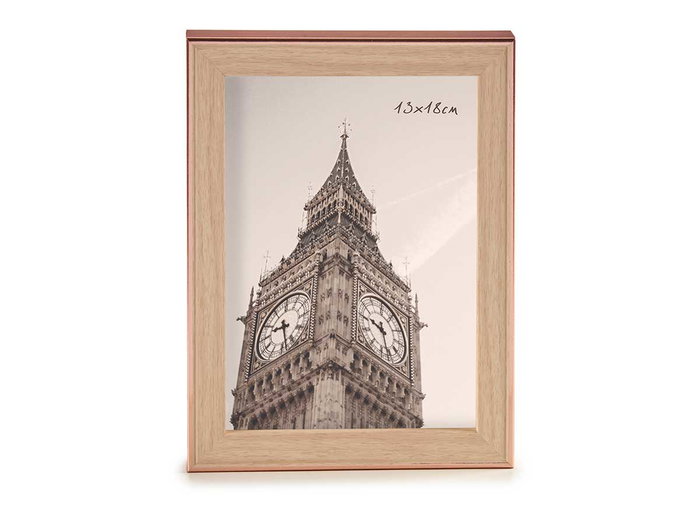 GIFTDECOR Porte-photo Cuivre Couleur Bois 13x18cm