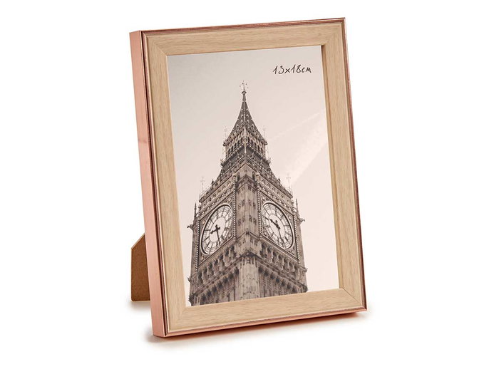 GIFTDECOR Porte-photo Cuivre Couleur Bois 13x18cm