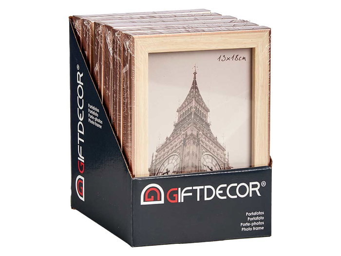 GIFTDECOR Porte-photo Cuivre Couleur Bois 13x18cm