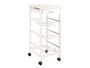 Kinvara Verduler bois métal 3 étages blanc 37x76x37 cm