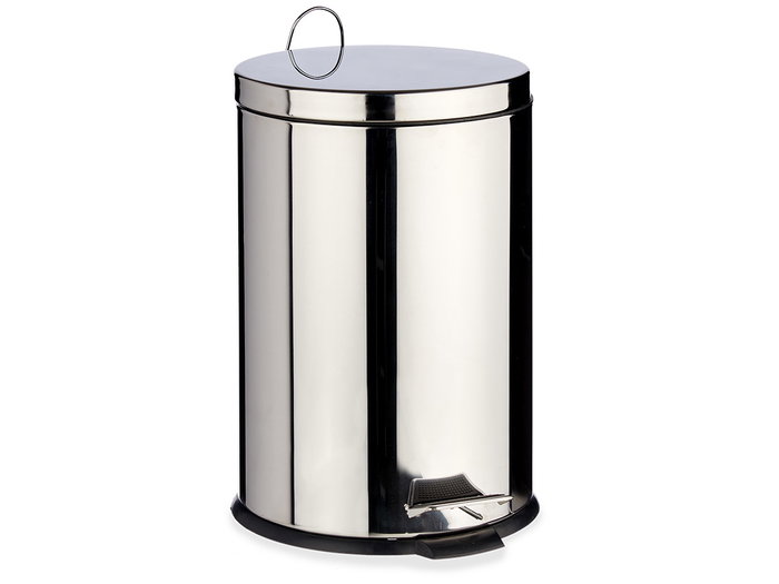Berilo Papelera Acier Inoxydable 20L avec Pédale 30.5x44.5x36cm Argent