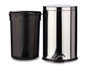 Berilo Papelera Acier Inoxydable 20L avec Pédale 30.5x44.5x36cm Argent