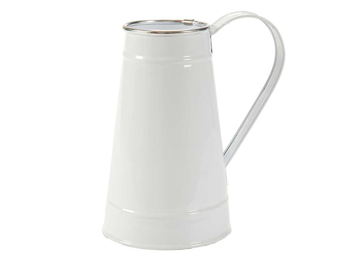 Ibergarden Jarre à lait blanc et argent 17 x 19,5 x 11,3 cm 1000 ml (Set de 24)