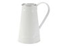Ibergarden Jarre à lait blanc et argent 17 x 19,5 x 11,3 cm 1000 ml (Set de 24)