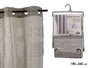 Gifdecor Rideau 140x260 cm à 8 œillets Gris et Blanc 100% Polyester (Set de 6)