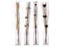 Giftdecor Ramillette blanc et naturel 100 cm - Bouquet de branches en bois (Set de 24)