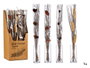 Giftdecor Ramillette Gris et Naturel 100 cm Surti Fibre Naturelle (Set de 24)