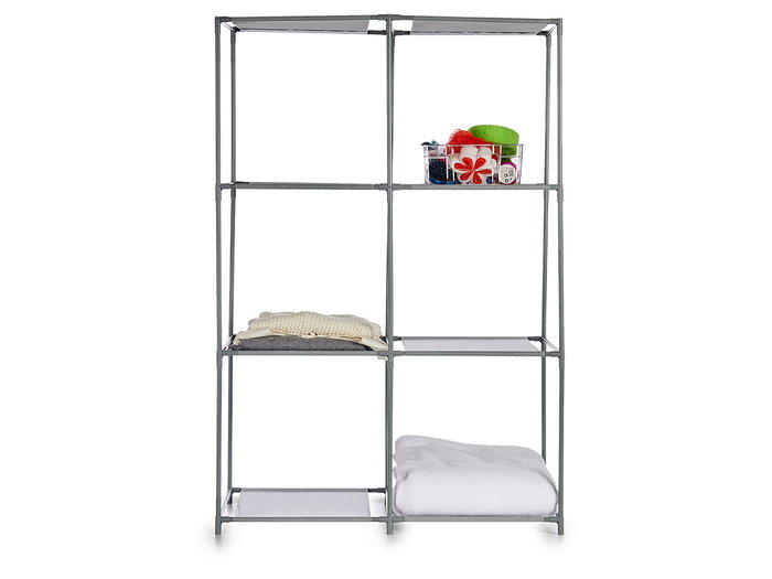 Kipit Organisateur 6 compartiments Gris Tissu Métal Plastique 35x102x68 cm (Set de 12)