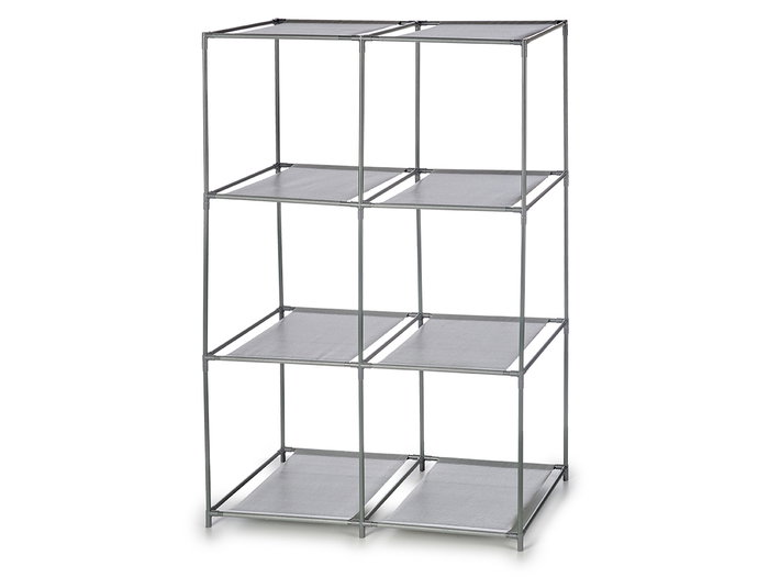 Kipit Organisateur 6 compartiments Gris Tissu Métal Plastique 35x102x68 cm (Set de 12)