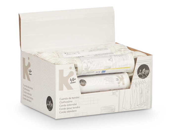 ARTE REGAL Corde à linge 20 mètres Blanche