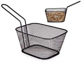 Kinvara Panier en fer avec anse noir 24,5 x 12 x 10,5 cm (Set de 24)