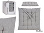 Giftdecor Coussin de Chaise Uni Gris 40x40 cm (Set de 12)