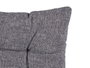Giftdecor Coussin de Chaise Uni Gris Foncé 40x5x40 cm Coton et Polyester (Set de 12)