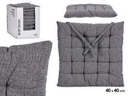 GIFTDECOR Coussin de chaise lisse gris foncé