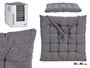Giftdecor Coussin de Chaise Uni Gris Foncé 40x5x40 cm Coton et Polyester (Set de 12)
