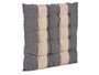Giftdecor Coussin de Chaise Rayures Gris et Beige 40x5x40 cm Coton et Polyester (Set de 12)