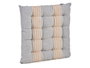 Giftdecor Coussin de Chaise Rayures Gris 40x40 cm Coton et Polyester (Set de 12)