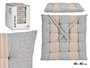 Giftdecor Coussin de Chaise Rayures Gris 40x40 cm Coton et Polyester (Set de 12)