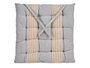 Giftdecor Coussin de Chaise Rayures Gris 40x40 cm Coton et Polyester (Set de 12)